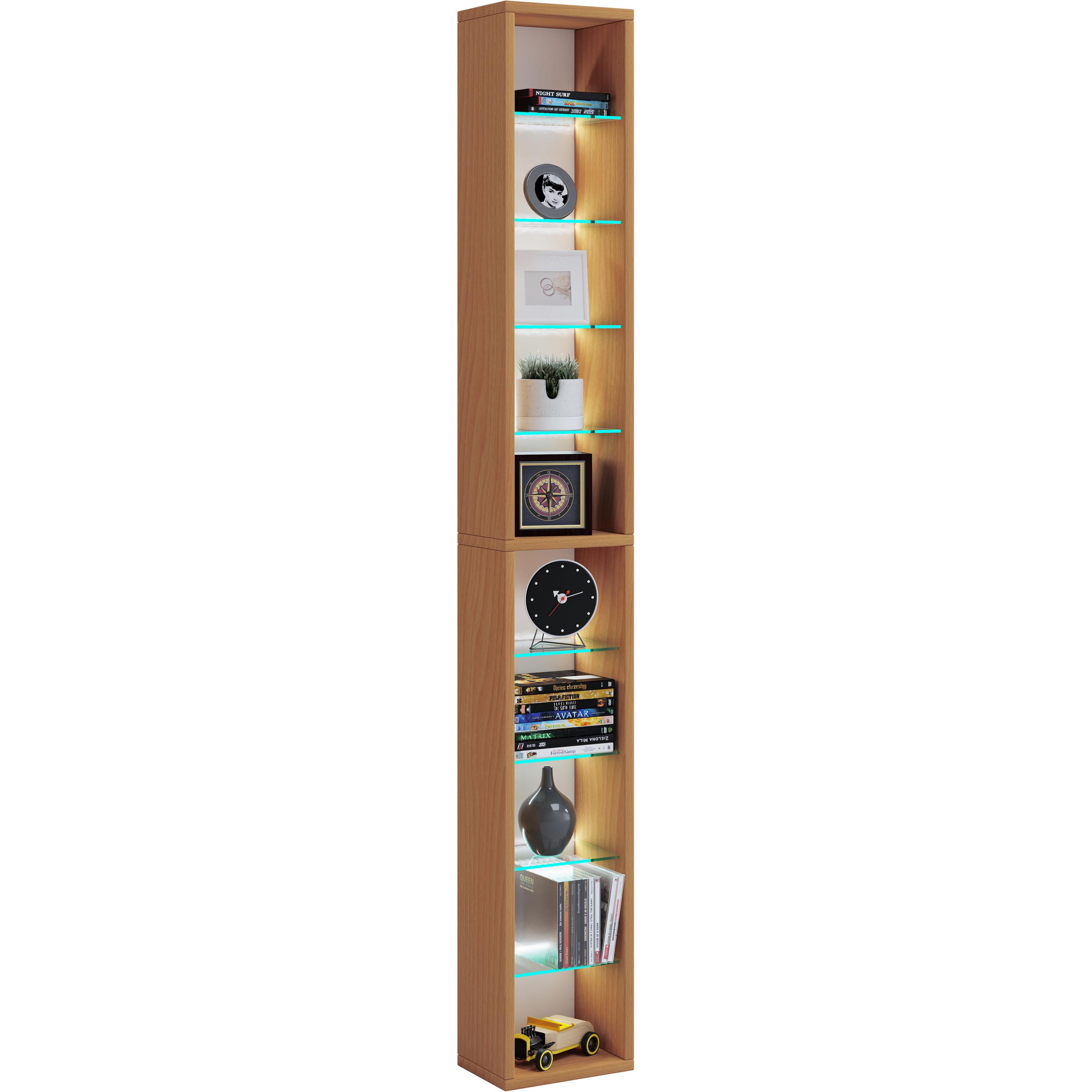 VCM, Regal, Wandregal Hängeregal Wandboard Holzregal "Rasito XL" (21 x 14 x 152 cm)