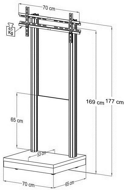 Image du produit VCM Morgenthaler Monte Visolo 1 - 50 kg - 177,8 cm (70 pouces) - 81,3 cm (32 pouces) - 1 (70", 50 kg)