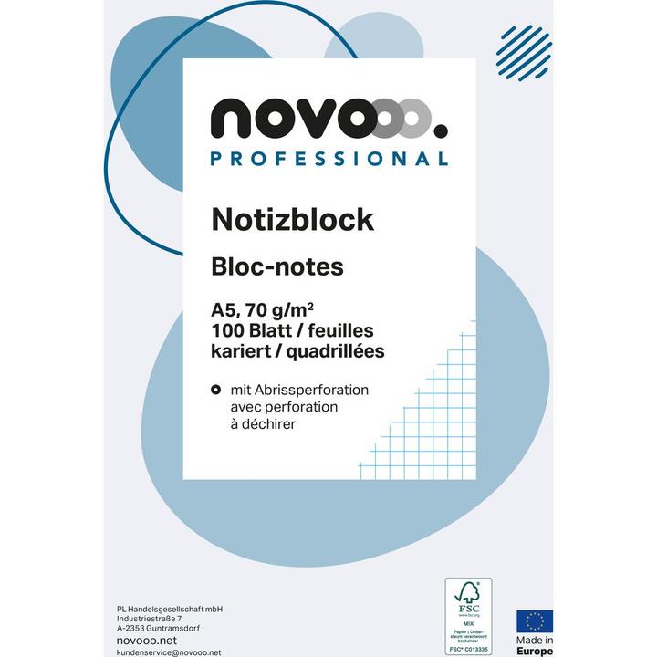 Produktbild Novooo Notizblock A5 (A5, Kariert)
