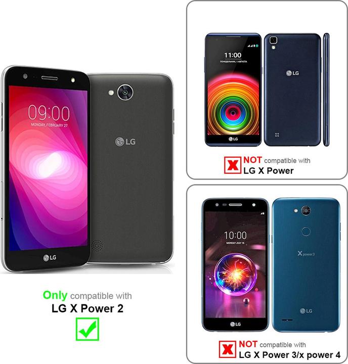 Actual product image Cadorabo Book Jeans Optics Cover (LG X Power 2)