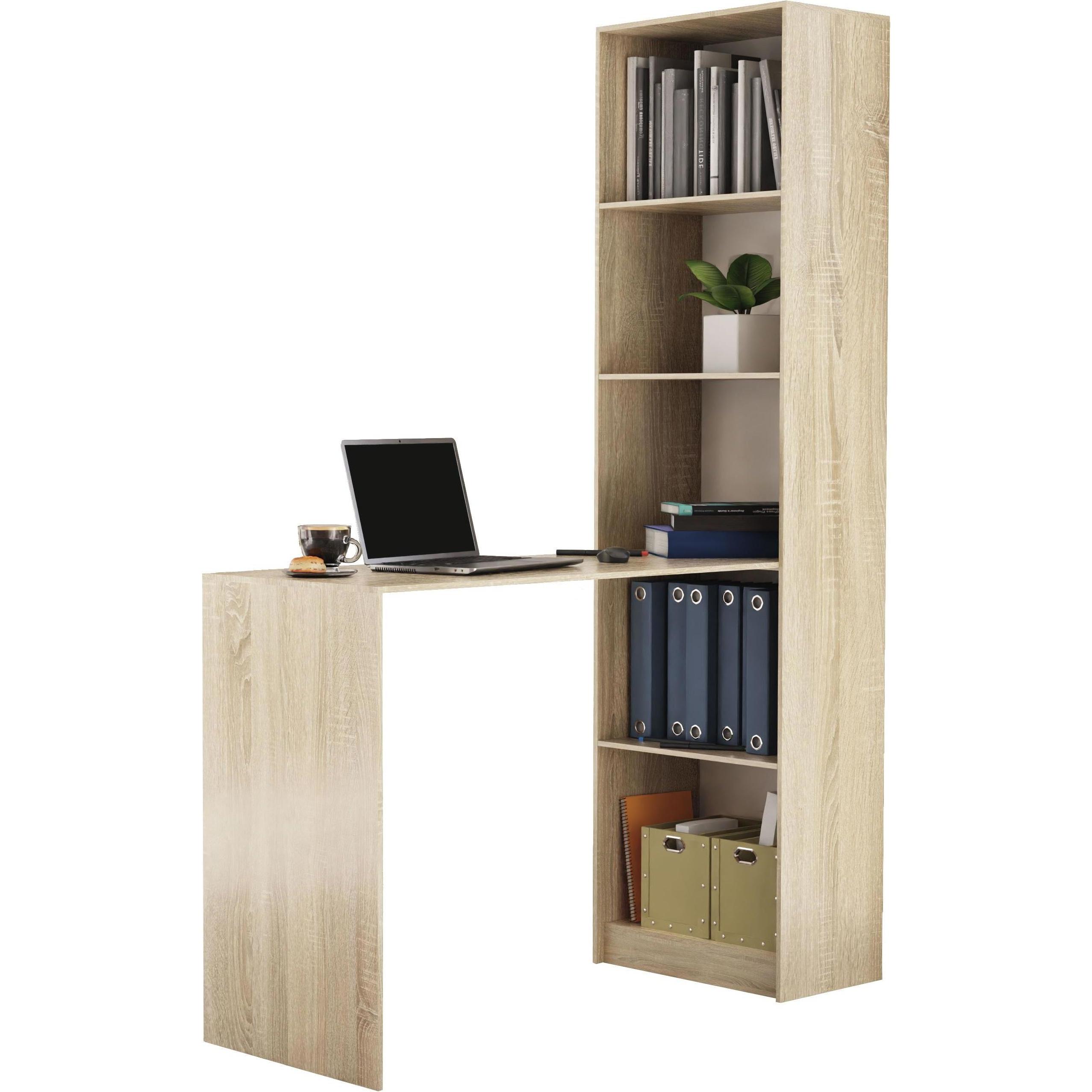 Topeshop, Schreibtisch, R50 SON Z BIURKIEM Computertisch Eichenfarben (125 x 46.5 x 79 cm)