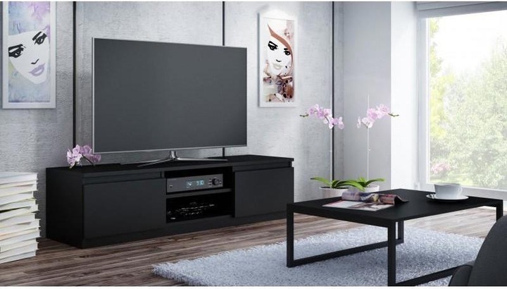Immagine prodotto Topeshop RTV140 CZARNY Supporto TV e centro di intrattenimento 2 ripiani