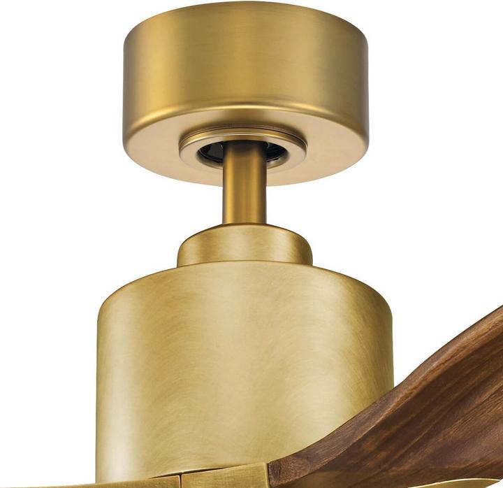 Actual product image Elstead Lighting Ridley II silent ceiling fan with LED light Ø132cm wood + remote control