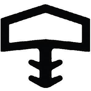 Trelleborg, Türdichtung, Zimmertürdichtung L 8001 weiss