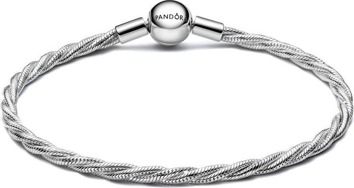 Produktbild Pandora Runder Verschluss Gedrehtes Schlangen Gliederarmband (23 cm, Silber)