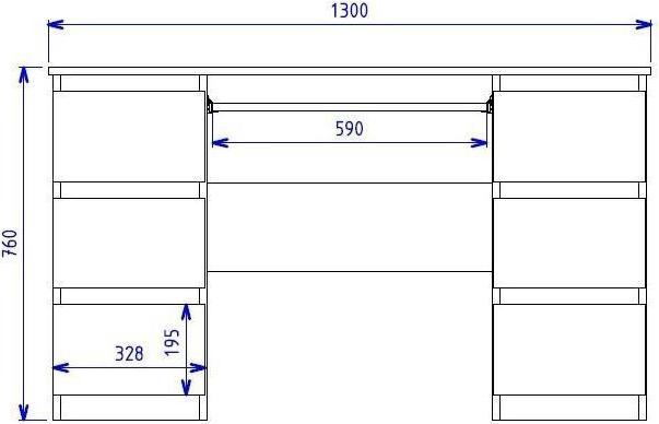 Immagine prodotto Topeshop Scrivania per computer KUBA SONOMA colori rovere