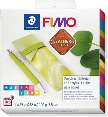 Actual product image Fimo modelling clay leather-effect set "pencil case