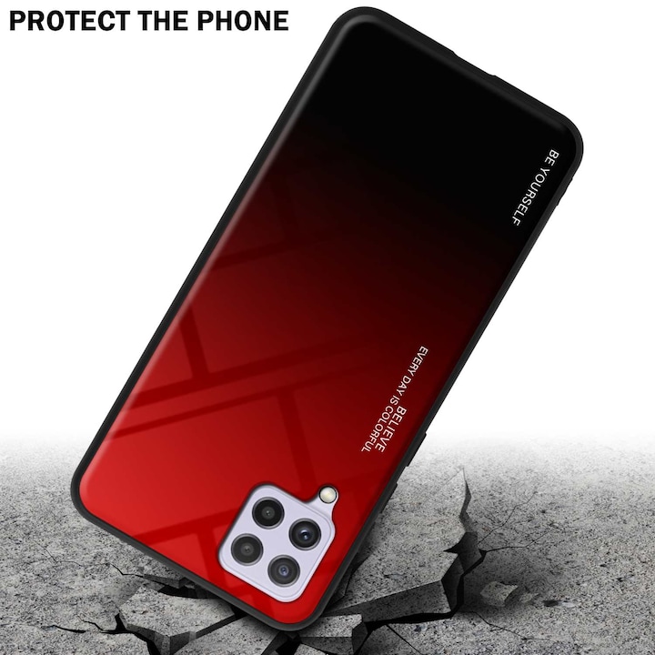 Productafbeelding Cadorabo TPU 2 Kleuren Glazen Hoesje (Samsung Galaxy M22, Samsung Galaxy A22, Samsung Galaxy A32)