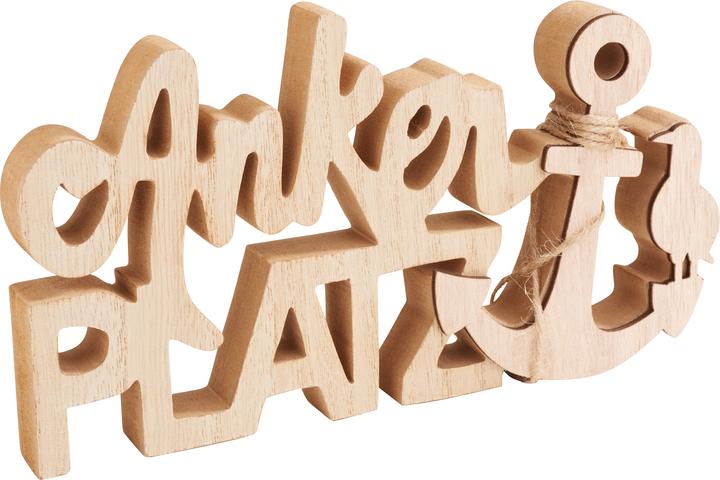 VBS Holz-Schriftzug "Ankerplatz", MDF-Holz furniert