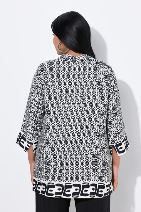 Produktbild Ulla Popken Tunika, A-Linie, Kelchkragen, V-Ausschnitt, 3/4-Arm (50, 52)