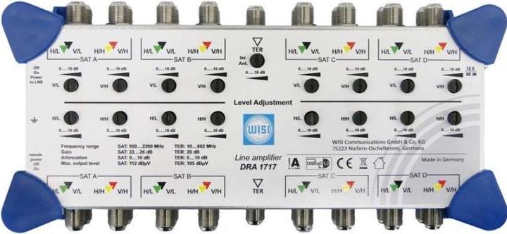 Immagine prodotto WISI Amplificatore di linea DRA 1717 Flexswitch Multiswitch in cascata