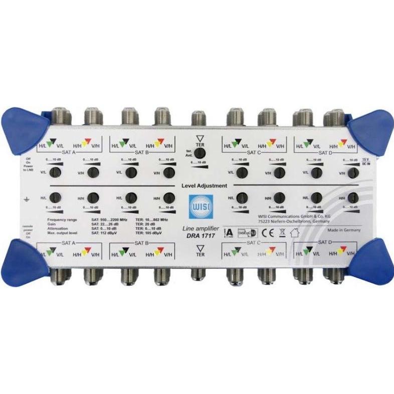 WISI, Zubehör Elektroinstallation, Linienverstärker DRA 1717 Flexswitch Multischalterkaskade