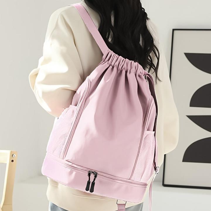 Actual product image Only-Bags.Store Large capacity drawstring backpack, portable storage backpack with side mesh pockets, basketball (20 l)