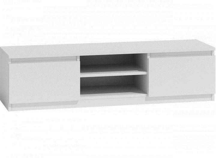 Actual product image Topeshop RTV140 BIEL TV Stand & Entertainment Center 2 Shelves (140 x 40 x 36 cm)