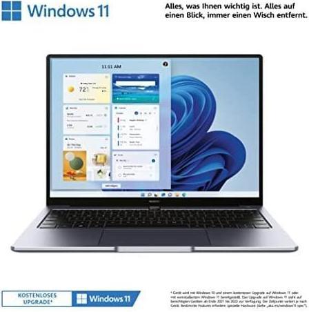 Actual product image Huawei MateBook 14 LPDDR3-SDRAM Notebook 35.6 cm (14" ) 2160 x 1440 pixels Intel® Core™ i7 Processors 1 (14", 512 GB, 16 GB, DE, Intel Core i7-1165G7)