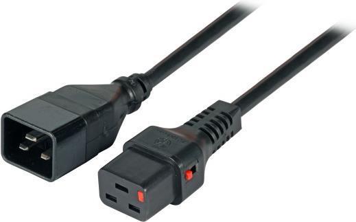 Actual product image EFB Elektronik EFB Kaltgeräteverl. C20 180°-C19 180°,IEC Lock,3.0m,3x1.50mm (3 m, C19, C20)