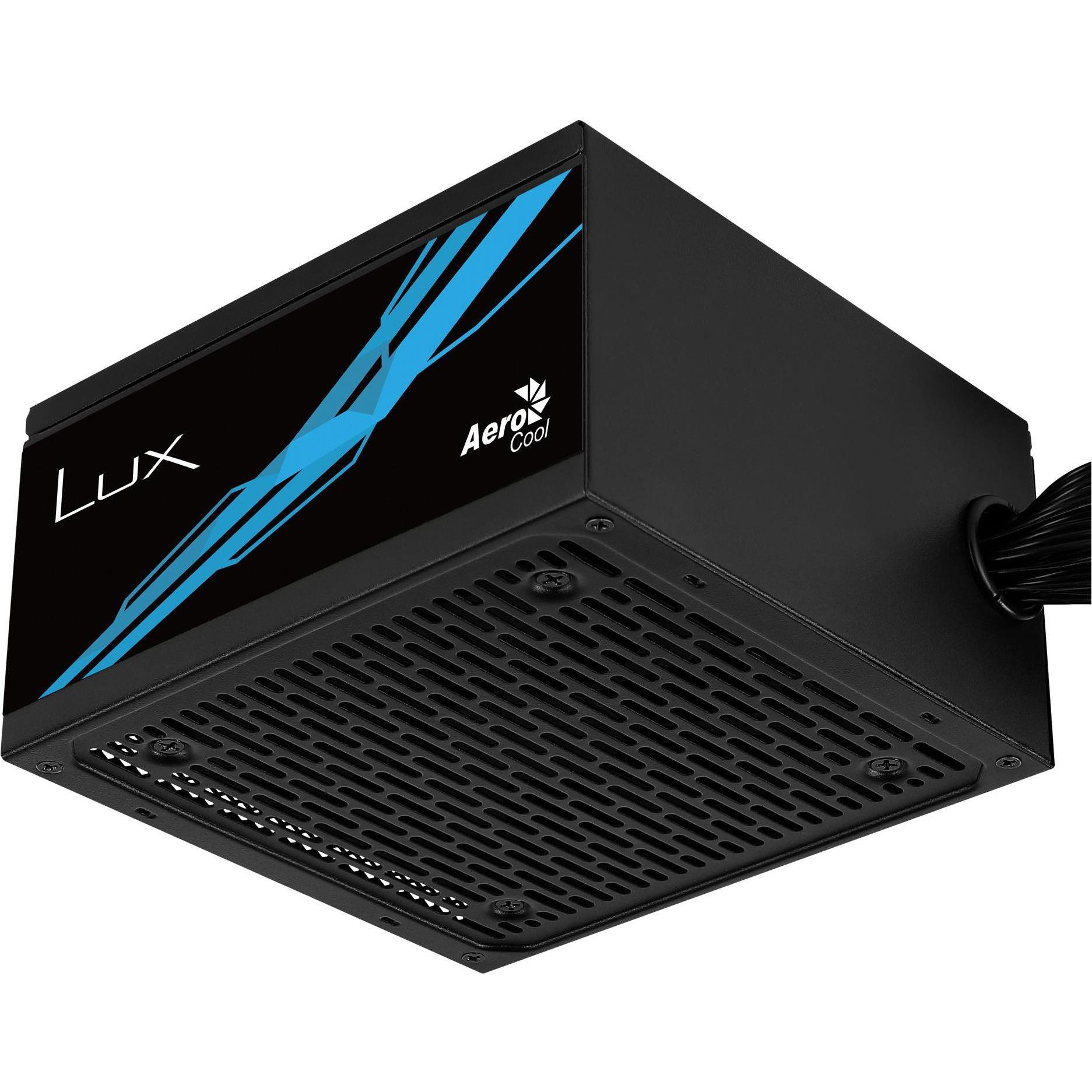 AeroCool LUX 550W - stromforsyning - ATX (550 W), PC Netzteil, Schwarz