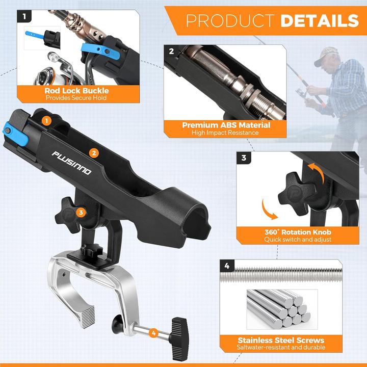 Actual product image Plusinno Angelrutenhalter für Boote