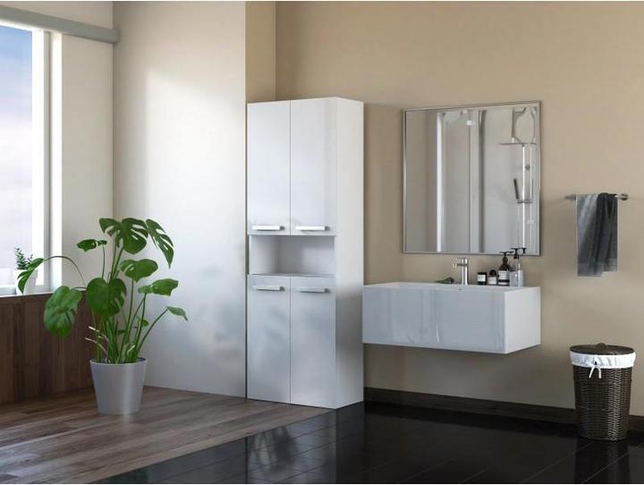 Image du produit Topeshop Armoire de rangement pour salle de bain (60 x 30 x 174 cm)