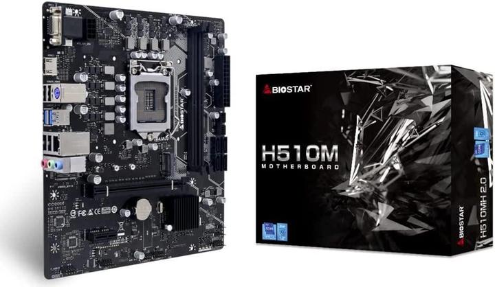 Produktbild Biostar MB H510MH 2.0 H510,S1200,mATX,Intel (LGA 1200, Intel H510, mATX)
