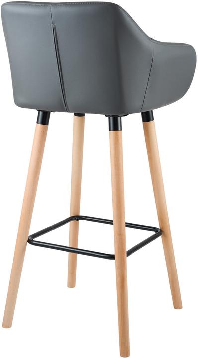 Produktbild CLP Barhocker Grant Kunstleder, grau