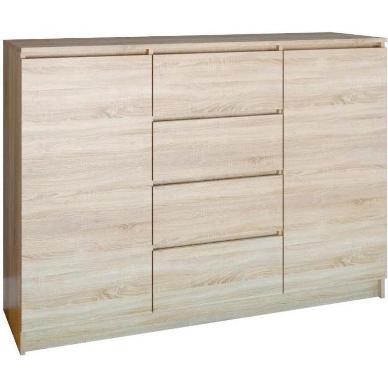Topeshop, Kommode + Sideboard, 2D4S SONOMA Kommode (120 x 40 x 97 cm)