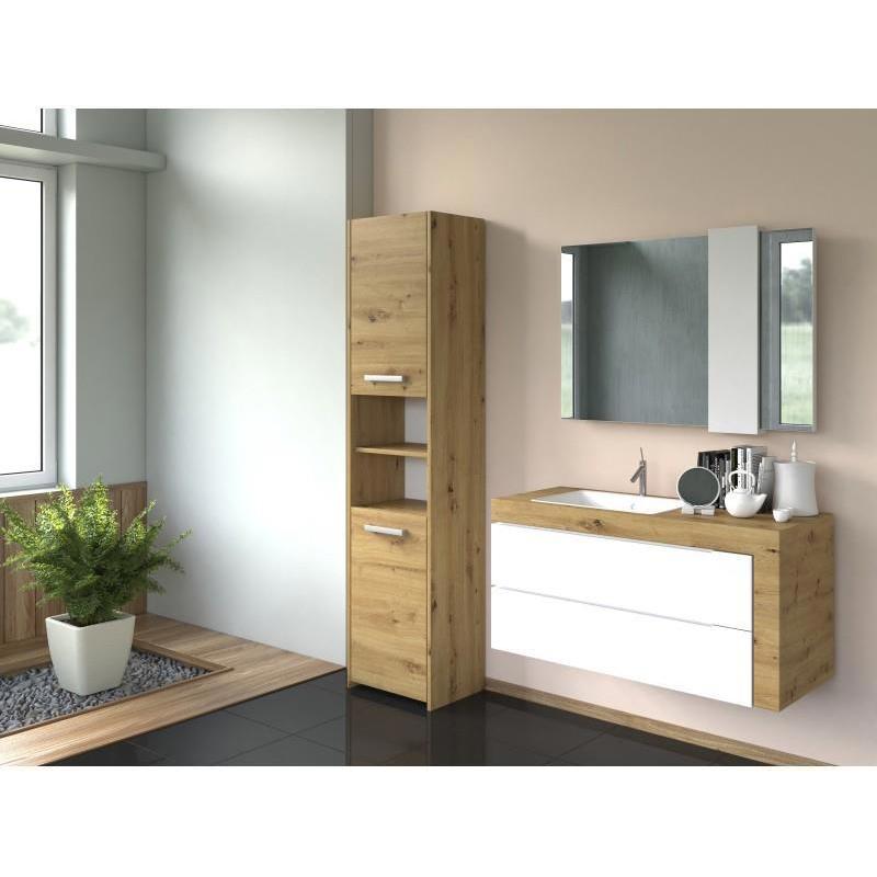 Thumbnail - Topeshop, Badezimmerschrank, S40 ARTISAN Aufbewahrungsschrank für Badezimmer Eiche