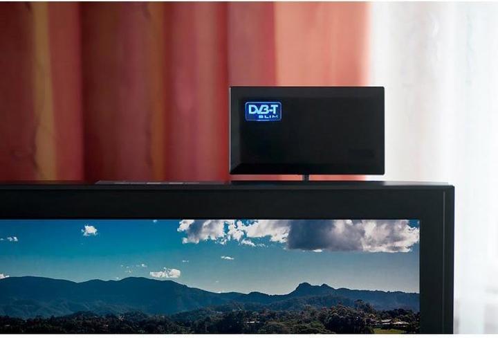 Produktbild Maclean Active indoor antenna DVB-T DVB-T2 amplifier Antenna with Suction (Zimmerantenne, 44 dB, DVB-T / -T2)