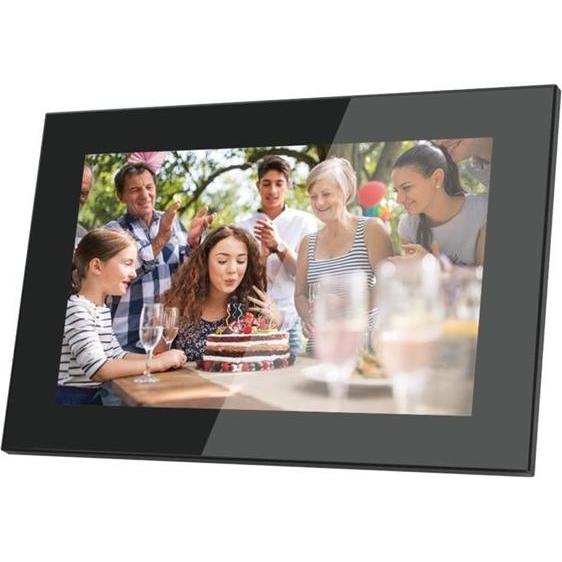 Lippa Cornice digitale Frameo 10" in vetro - Nero (10"), Cornice digitale, Nero