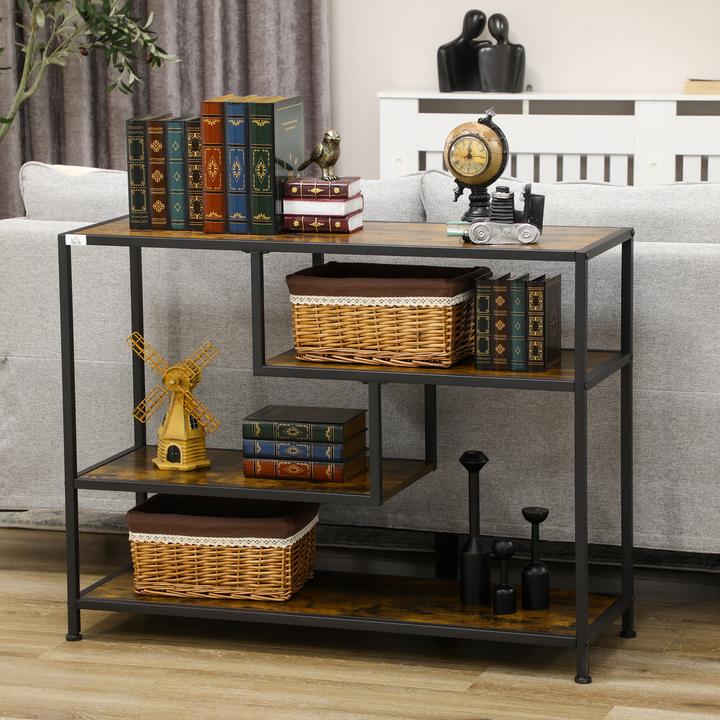 Image du produit Homcom Table console avec cadre en acier