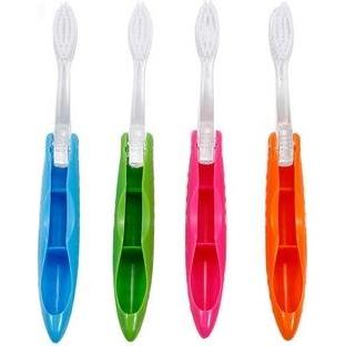 Thumbnail - Beauty Formulas, Handzahnbürste, Active Oral Care - Voyager Folding Travel Brush Travel Toothbrush Medium 2Pcs. (2 x)