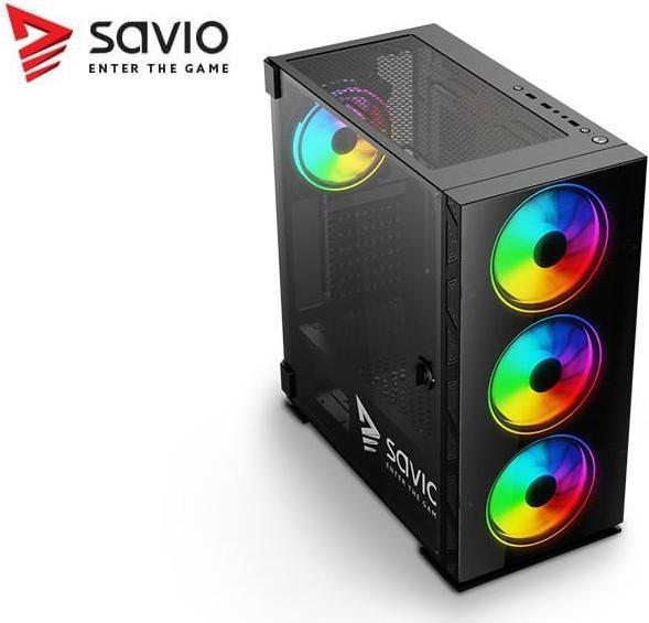 Image du produit Savio PC Case Prime X1 ARGB Glass Black (ATX, mATX, Mini-ITX)