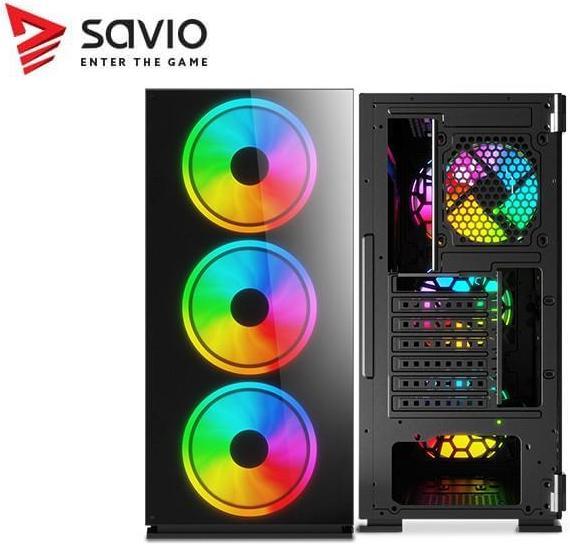 Image du produit Savio PC Case Prime X1 ARGB Glass Black (ATX, mATX, Mini-ITX)