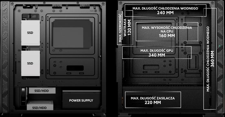 Image du produit Savio PC Case Prime X1 ARGB Glass Black (ATX, mATX, Mini-ITX)