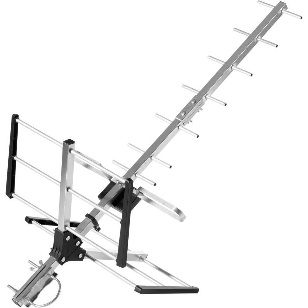 One for All Antenna TV da esterno Yagi (Antenna yagi, 23 dB, DVB-T / -T2), Parabola + Antenna, Grigio, Nero