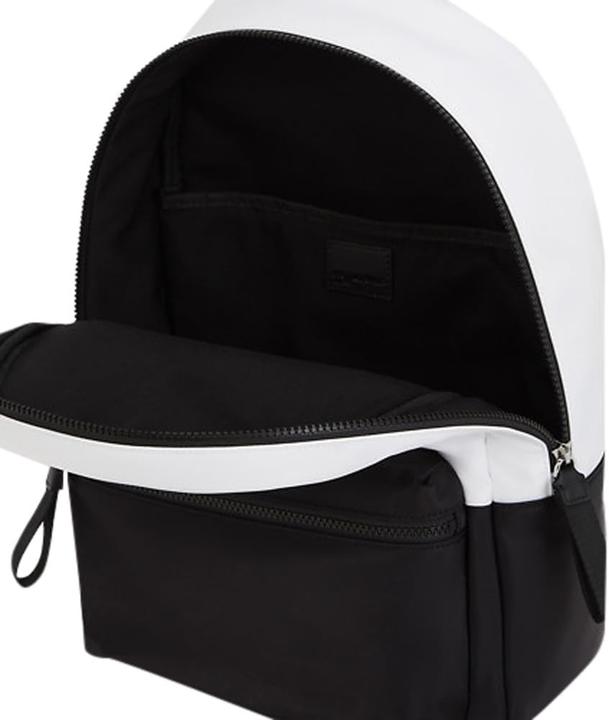 Actual product image Karl Lagerfeld Essential Nylon Backpack with Front Zipper Pocket and Adjustable Straps