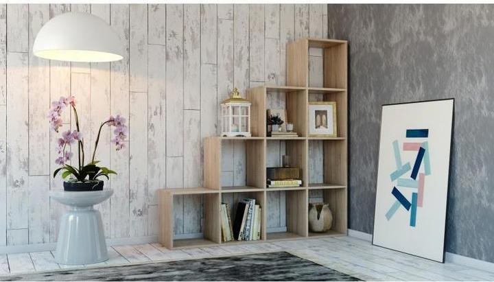 Image du produit Topeshop STEP SONOMA 4X4 Bibliothèque de salon (153 x 38 x 153 cm)