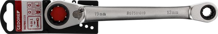 Actual product image Gedore Red Double ring ratchet wrench reversible 10 13 17 (19 mm, 10 mm, 17 mm, 13 mm)