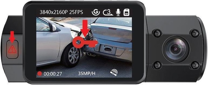 Image du produit Vantrue N2S Dual (Récepteur GPS, Batterie, 4K)