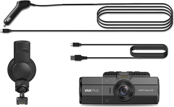 Actual product image Vantrue N2S Dual (GPS receiver, Rechargeable battery, 4K)