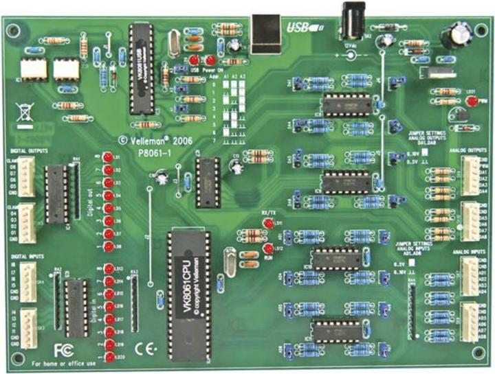 Actual product image Whadda Advanced USB interface card
