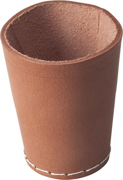 Weible Würfelbecher ohne Würfel Rindsleder natur, ø 6.5 cm, Höhe 8.5 cm