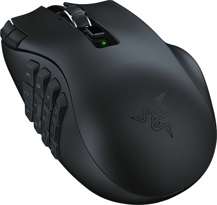 Actual product image Razer Naga V2 HyperSpeed for gaming, 2.4 GHz, Bluetooth, Wireless, Black (Wireless)