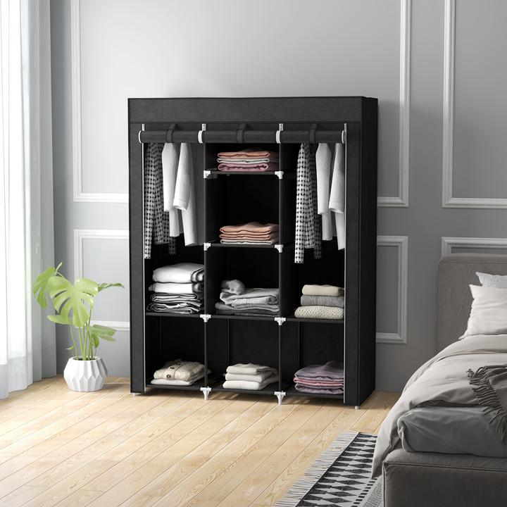 Image du produit Homcom Armoire en tissu avec armoire en tissu (125 x 43 x 162,5 cm)