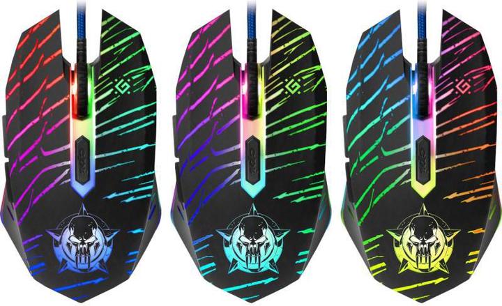 Immagine prodotto Defender Mouse da gioco, cablato, ottico GM-590L DARK AGENT 12800dpi 6P Retroilluminato (Cablato)