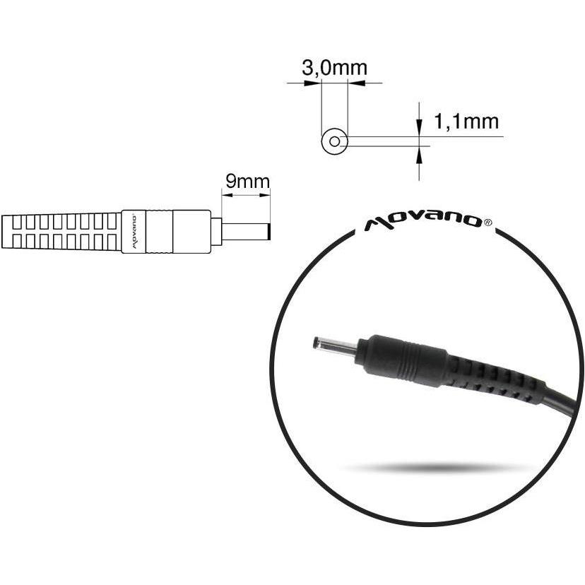Thumbnail - Mitsu notebook charger 19v 2.37a 3.0x1.1 - asus acer (45 W), Notebook Netzteil, Schwarz