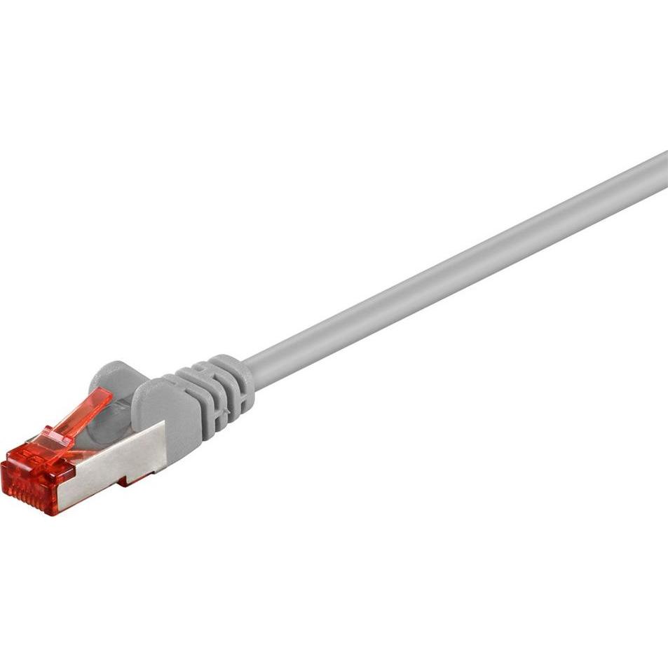 Dönges Patchkabel Cat. 6, 2x RJ45 mit S/FTP, 25 m, grau (25 m), Netzwerkkabel