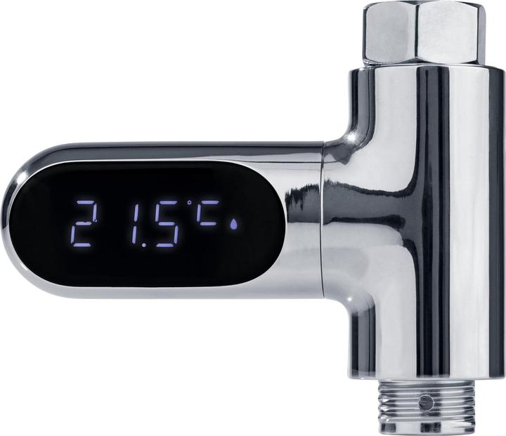 Actual product image Maxxmee Thermometer Wasserarmaturen LED Durchlaufthermometer, 5-85C