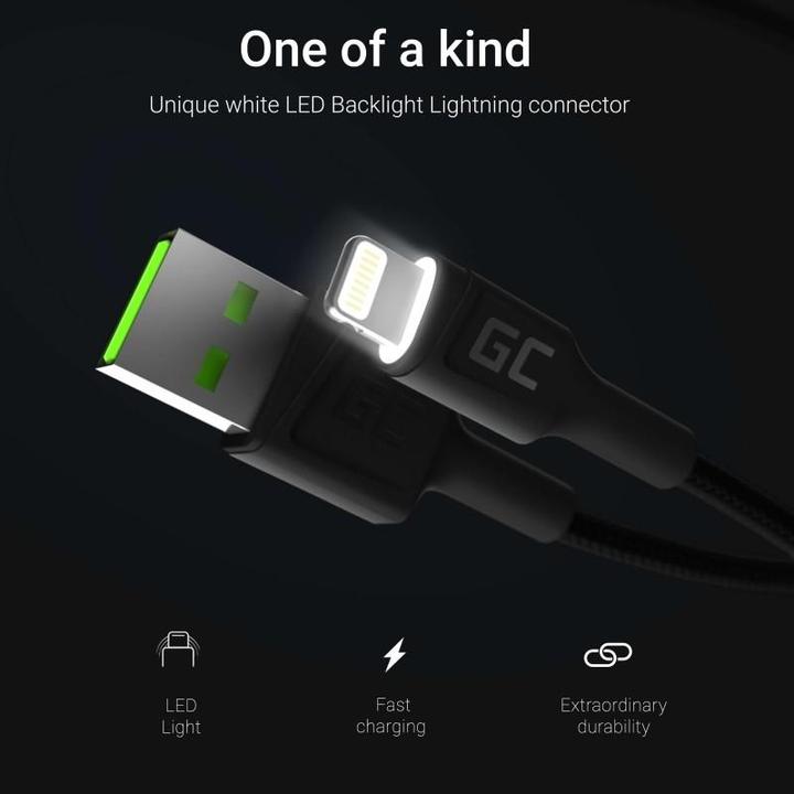 Image du produit GreenCell Set 3x Ray Câble Lightning 30 cm (2 m, USB 3.0)