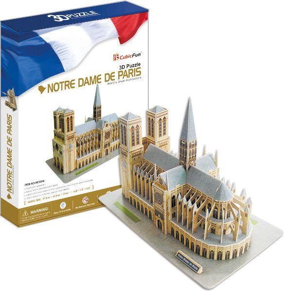 Actual product image Cubicfun 3D Puzzle Notre Dame (Light) (149 pieces)